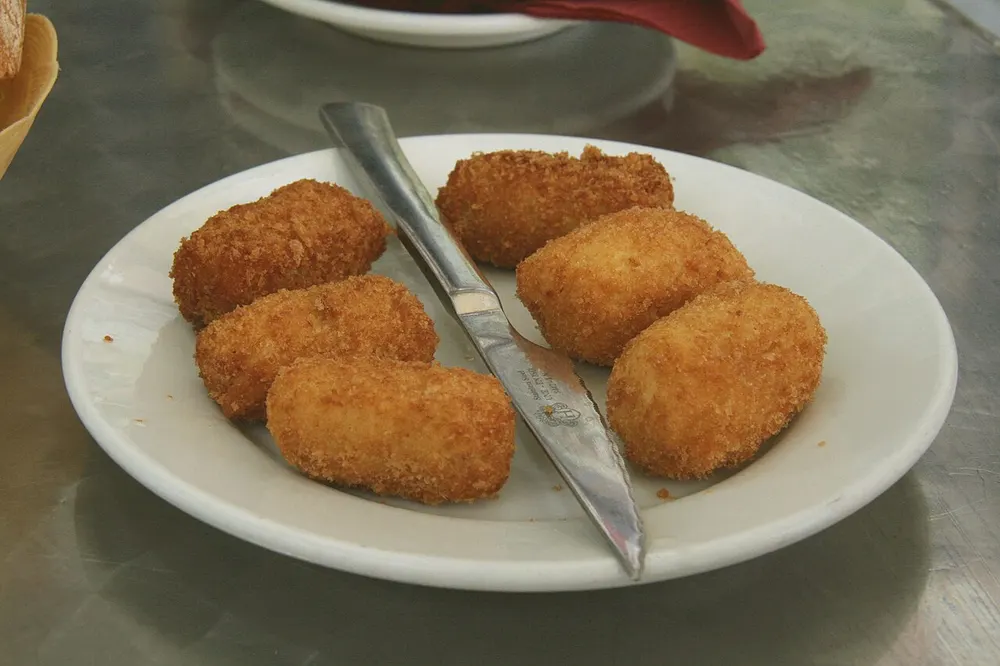 Croquetas — golden breadcrumbed croquettes, fried until crisp