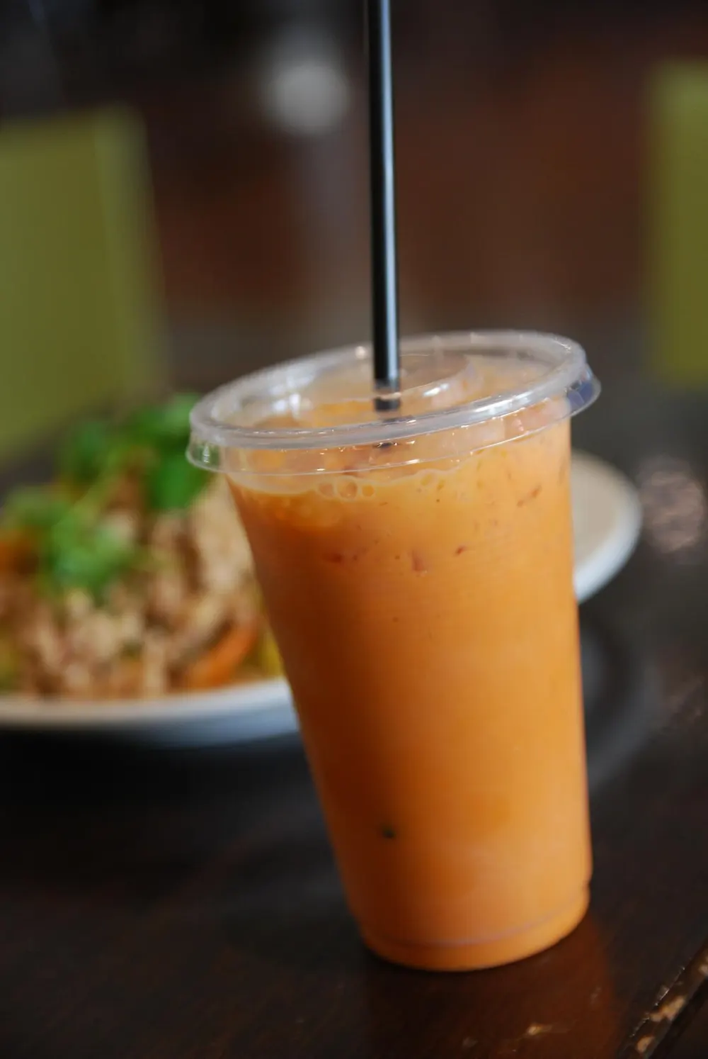 Cha yen — sweet orange Thai iced milk tea