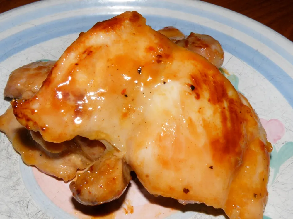 Glazed teriyaki chicken thighs