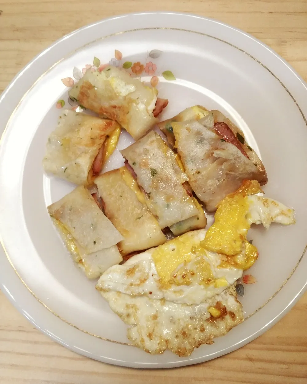 Danbing — Taiwanese savoury egg crepe roll, a breakfast staple