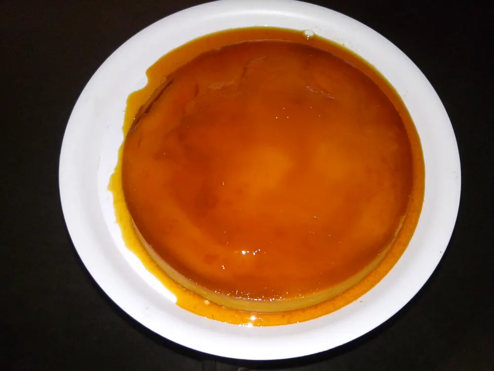 Flan napolitano — caramel-topped baked custard