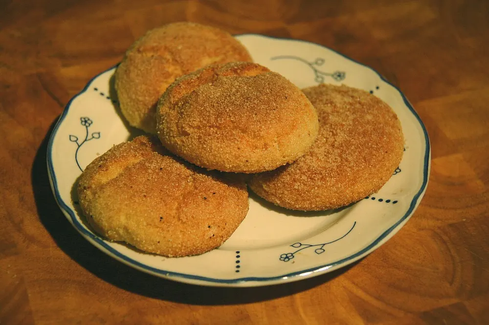 Semolina griddle breads with a crunchy golden crust