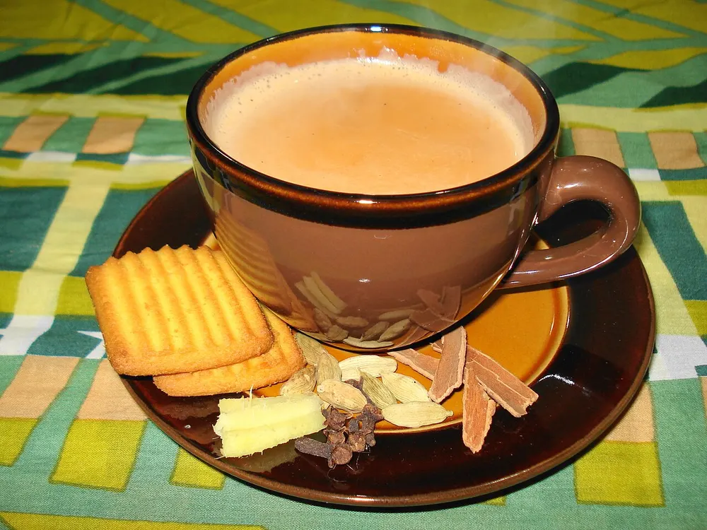 Masala chai — spiced milk tea with cardamom, ginger and cloves