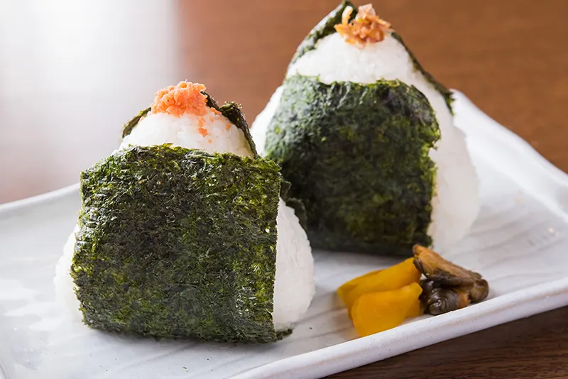 Nori-wrapped onigiri rice balls