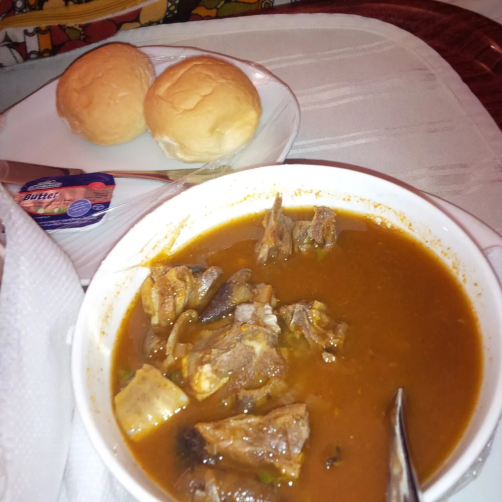 Goat meat pepper soup — a peppery West African goat broth