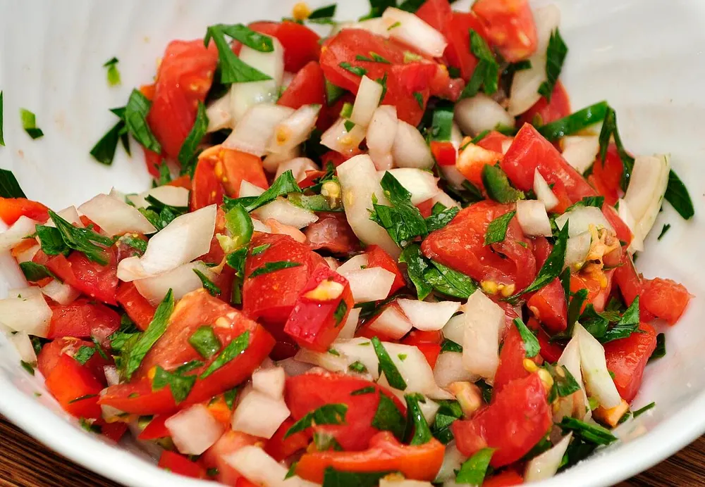Pico de gallo — fresh chopped tomato, onion, cilantro and chili