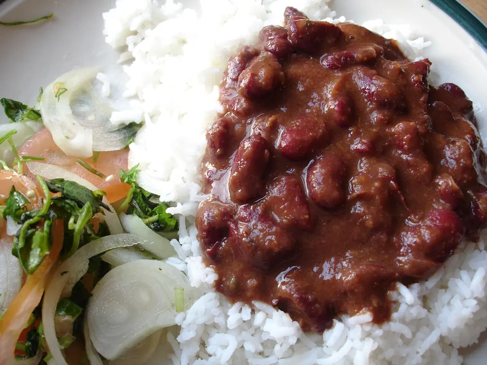 Rajma chawal — North Indian kidney-bean curry served over rice